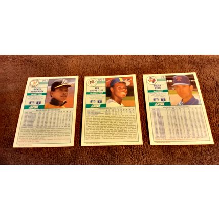 Score 1989 Baseball Cards open Box Rookie & Traded 110 Card Set No Trivia Cards