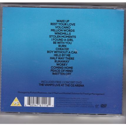 The Vamps : Wake Up. (2015) CD Album. Inc Free Concert DVD.