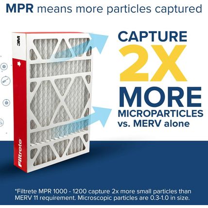 Filtrete 20X25X5 AC Furnace Air Filter, MPR 1000, MERV 11, Fits Lennox Devices,