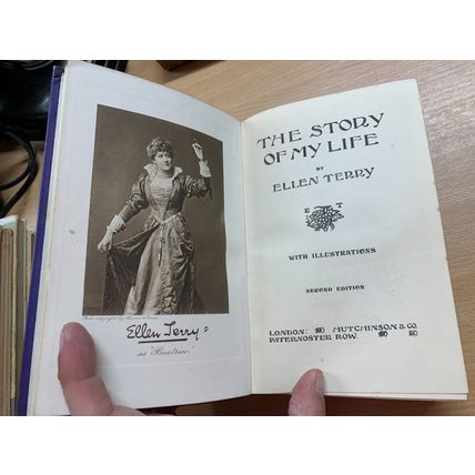 1918 ELLEN TERRY "THE STORY OF MY LIFE" ACTRESS ILLUSTRATED HARDBACK BOOK (P4)