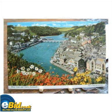 Colour Postcard - River Looe & Town, Cornwall