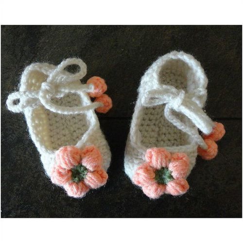 Baby booties #B032 crochet shoes 0-6 months