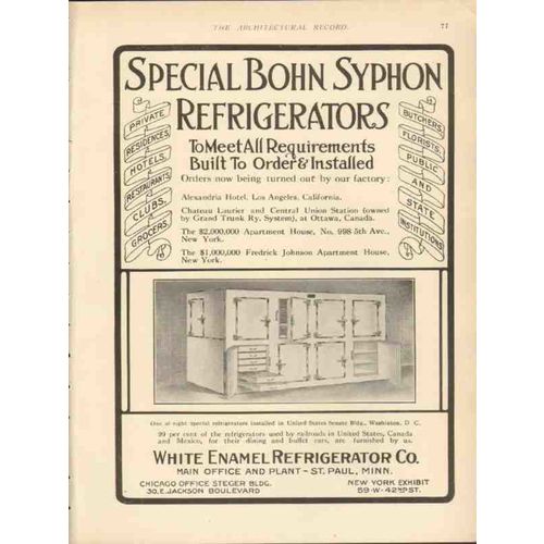 white enamel refrigerator company 1912 special bohn syphon vintage ad