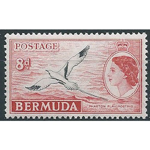 Bermuda 1955 SG143a 8d Black & Red Mounted Mint . ..