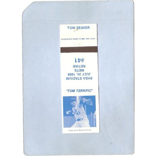 New York Queens Sport Baseball Matchcover Tom Seaver Shea Stadium July 24 ~218