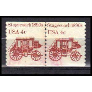 Used 1898A 4c Stagecoach Fine CNP Left 3 PA0324