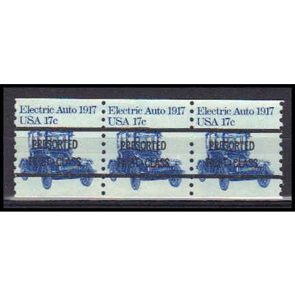 1906a 17c Electric Auto Fine MNH Dry Gum S/3 Type A PreCnx CA0734