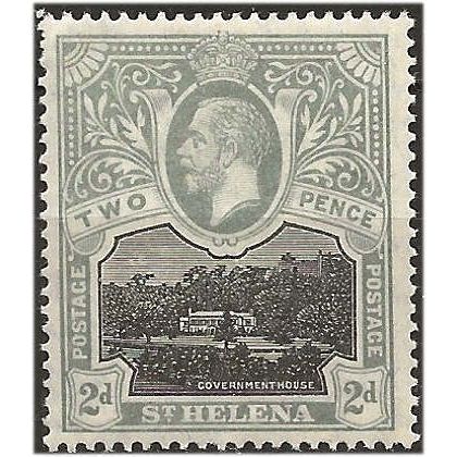 St Helena 1912 SG75 2d Black & Greyish-Slate Mounted Mint ...
