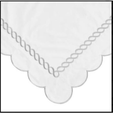 Melange Home 600 Thread Count Scallop Rope Embroidered Cotton Duvet Set