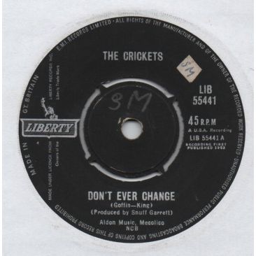 Crickets - Don't ever change 1962 7" single vinyl record LIB55441