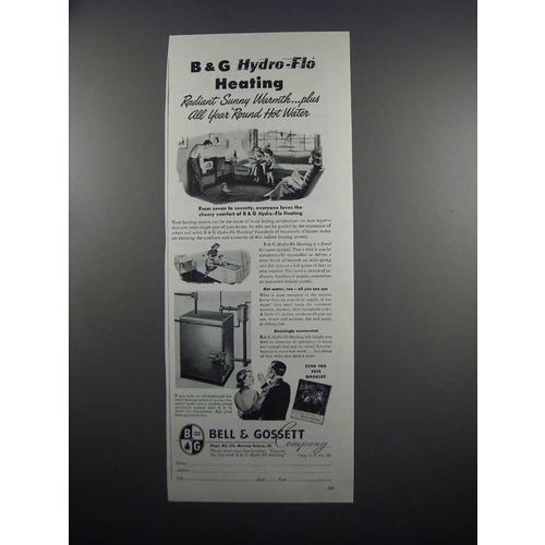 1950 Bell & Gossett Hydro-Flo Heating Ad - Radiant