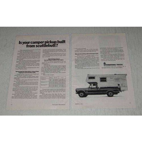 1971 2-page International 1210 Camper Special Pickup Ad