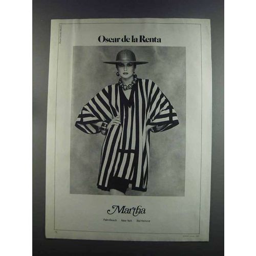 1982 Martha Oscar de la Renta Fashion Ad