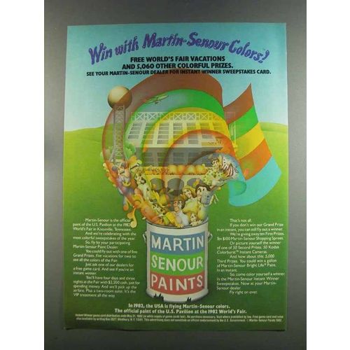 1982 Martin-Senour Paint Ad - Win With Colors