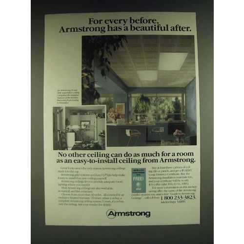 1985 Armstrong Royal Oak Suspended Ceiling Ad - For every before, Armstrong has