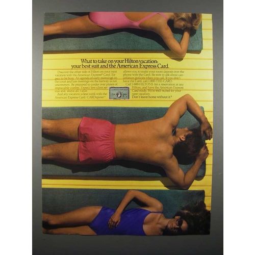 1986 American Express Credit Card & Hilton Hotel Ad