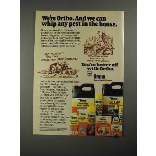 1987 Ortho Indoor Pest Products Ad - We Can Whip Any Pest