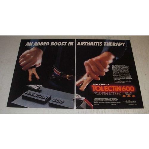 1989 McNeil Pharmaceutical Tolectin 600 Ad - An added boost in arthritis therapy