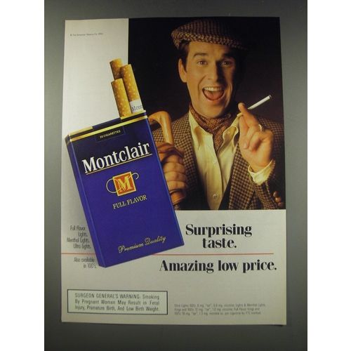 1991 Montclair Cigarettes Ad - Surprising