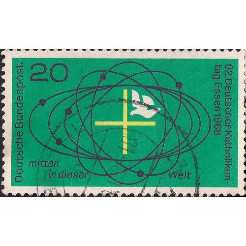 GERMANY, 82 German Catholic Day Essen, green 1968, 20Pf