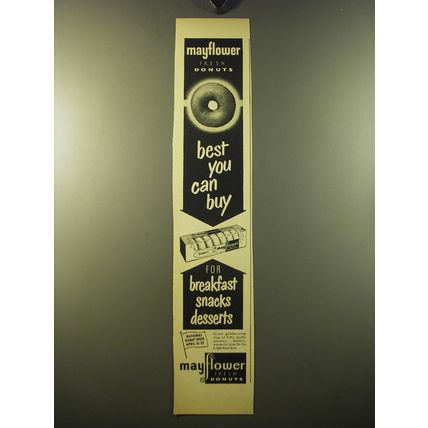 1950 Mayflower Donuts Ad - Mayflower fresh donuts best you can buy