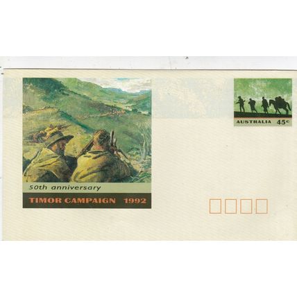 Australia 1992 Timor Campaign 45c postal stationary Unaddressed VGC