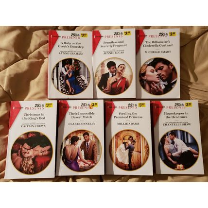 7 Harlequin Presents PBs ~ October 2020 ~ #3849 - 3855 ~ Used