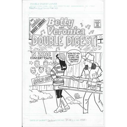 Betty and Veronica Double Digest Magazine #103 Cover (2001) N Sync crossover