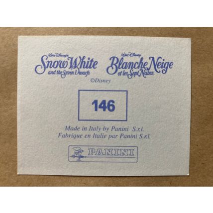 Snow White and the Seven Dwarfs Sticker # 146 (A) unused 1994 Panini Disney
