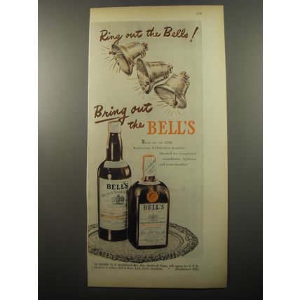 1950 Bell's Scotch Ad - Ring out the Bells! Bring out the Bell's!