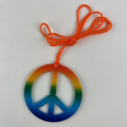 PEACE Sign - Psychedelic Tye Tie Dye Necklace