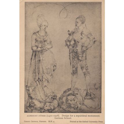 Durer Design For Sepulchral Monument German School Postcard