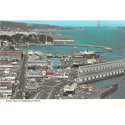 Fishermans Wharf San Francisco United States postcard posted 1977 creased