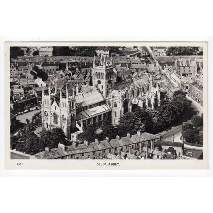 Aerial View of Selby Abbey Postcard RP North Yorkshire Aero Pictorial Ltd 8552