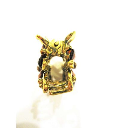 Small mini metal jeweled antique bronze flower hair claw clip