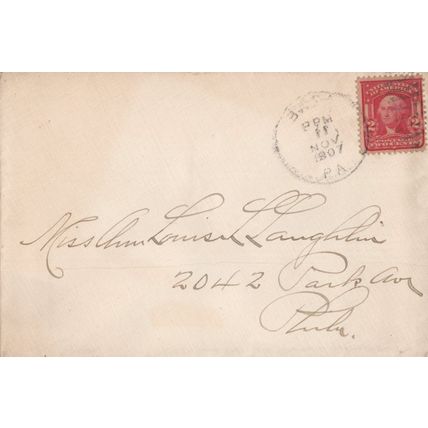 ZAYIX US Cover Washington Type I Issue of 1902, PA Handstamp 0324M0244