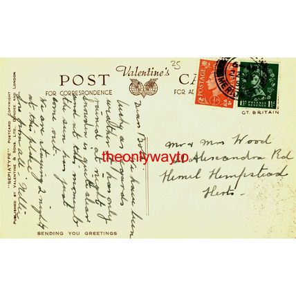 Vale Of Edeyrnion, Corwen, Wales, Valentines Sepiatype Postcard, 1958