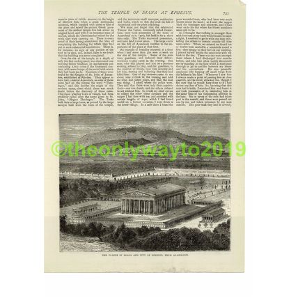 Temple of Diana, Ephesus, Turkey, Book Illustration (Print), 1881/2