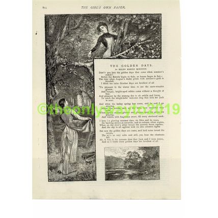 Golden Days, Illustrated Poetry, Book Illustration (Print), 1881/2