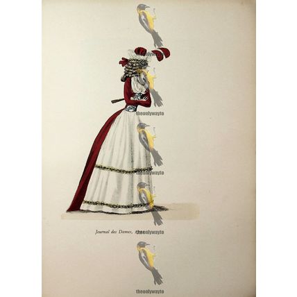 Journal Des Dames, 1791, Fashion Book Illustration (Print), 1909