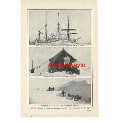 Von Drygalski's Antarctic Expedition, 1903, Book Illustration (Print), 1909