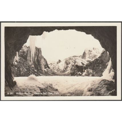 Winter's Mantle, Yosemite National Park, California, c.1940 - Sawyers RPPC