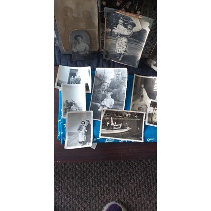 Antique Vintage Photographs ( 1800-s Victorian, 1900-s ) Job Lot in old Frames.