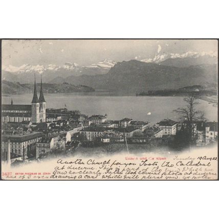 Luzern und die Alpen, 1902 - Photoglob AK
