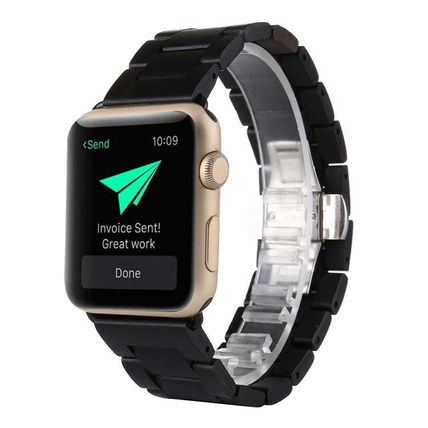 Wooden Replacement Wrist Strap Watchband, For Apple Watch Series 7 41mm / & 6 &
