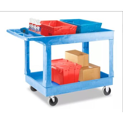 Uline Utility Cart - 45 x 25 x 33", Blue