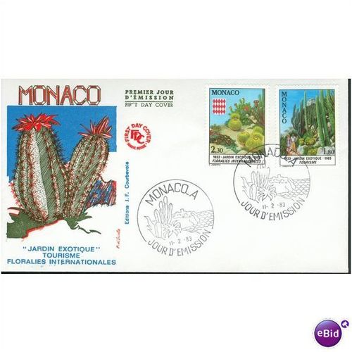 Monaco FDC 1983 - SG 1607 + SG 1605 - "Jardin Exotique" 2