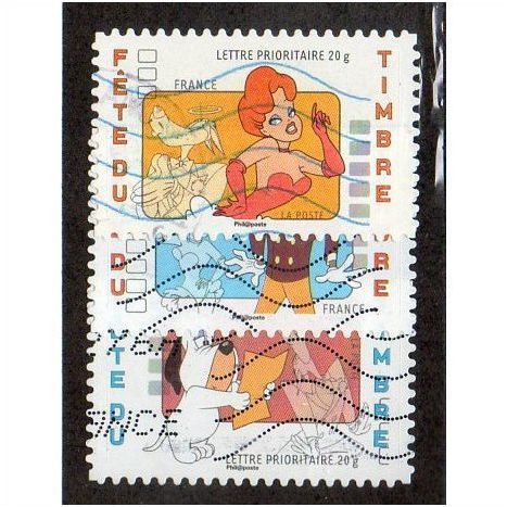 FRA 2008 SET (S/A) 'STAMP DAY'(3v) FINE USED (EBID20738)