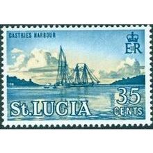 St Lucia QEII 1964 35c Castries Harbour Unmounted Mint NHM SG 207 Sc 192 stamp