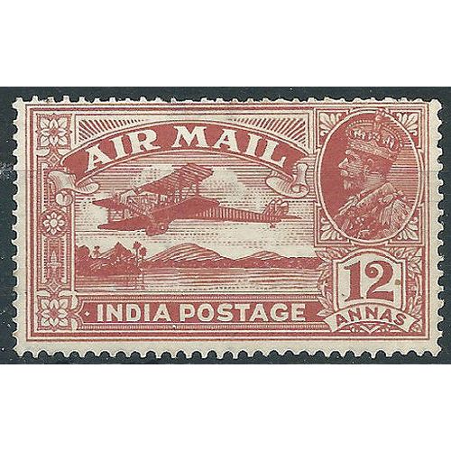 India 1929 SG225 12a Rose-Red Mounted Mint....